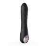 Vibrador Rígido con Relieve Anatómico Recargable – Negro
