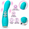 Vibrador con Doble Anillo de Perlas Giratorias – 5 Modos – Turquesa